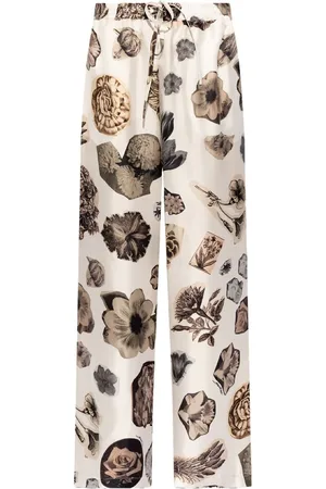 Marni Gerade Hose mit Blumen-Print