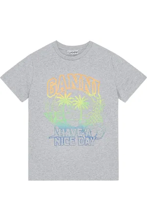 Ganni T-Shirt mit Logo-Print