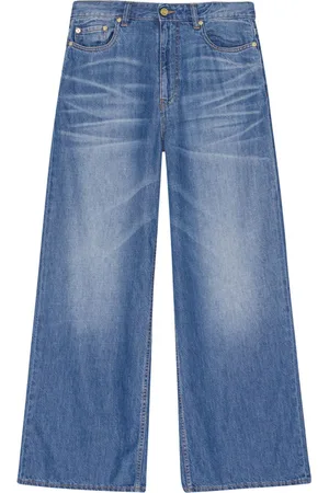 Ganni Halbhohe Wide-Leg-Jeans