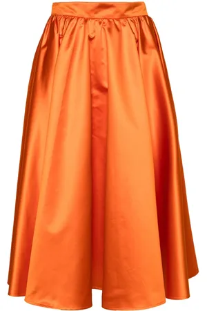 Patou Ausgestellter Satin-Midirock