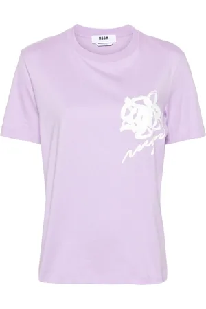 Msgm T-Shirt mit Blumen-Print