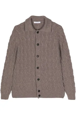 Cruciani Cardigan mit Zopfmuster