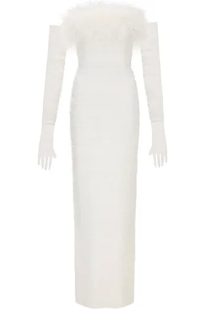 Rebecca Vallance Lilly Abendkleid mit Federn
