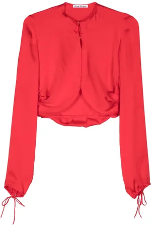 Acne Studios Seidenbluse mit Faltendetail