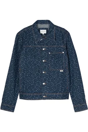 Maison Kitsuné Jeansjacke mit geometrischem Muster