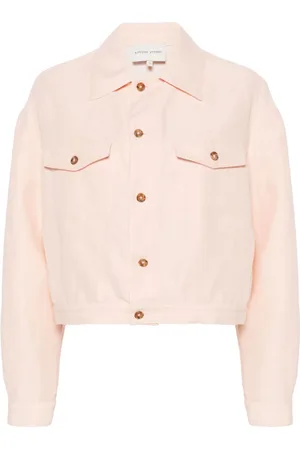 Loulou de Saison Geknöpfte Shantung-Jacke