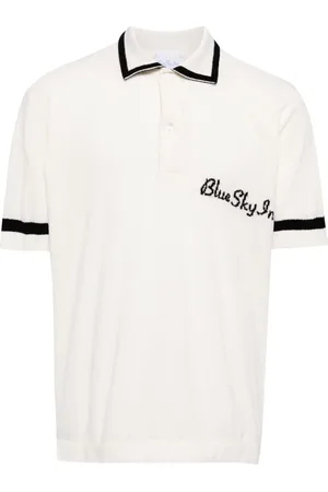 BLUE SKY INN Gestricktes Poloshirt mit Logo-Stickerei