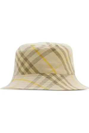 Burberry Karierter Leinen-Fischerhut