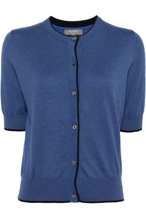 N.PEAL Cardigan mit Kontrastdetails