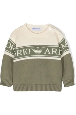 Emporio Armani Pullover mit Intarsien-Logo