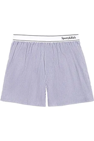 Sporty & Rich Halbhohe Shorts mit Streifen