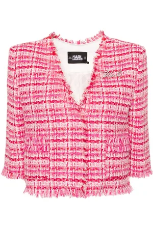 Karl Lagerfeld Bouclé-Jacke mit Logo