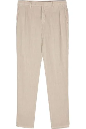 Boglioli Leinenhose mit Bügelfalten