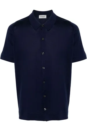JOHN SMEDLEY Fein geripptes Folke Hemd