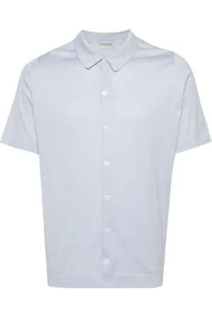 JOHN SMEDLEY Kurzärmeliges Feinstrick-Hemd