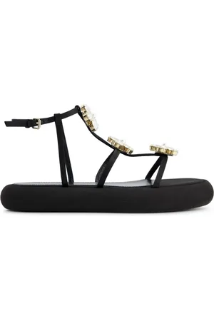 Giambattista Valli Sandalen mit Blumenapplikation