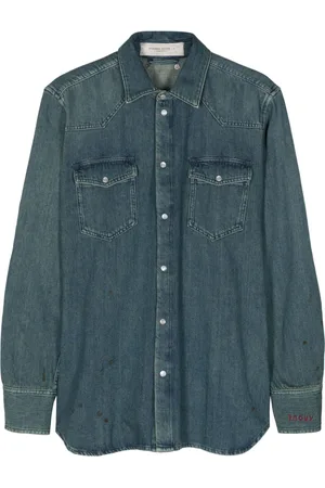 Golden Goose Axel Jeanshemd mit Sternapplikation