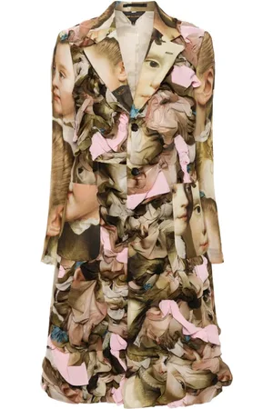 Comme des Garçons Midimantel mit Renaissance-Print