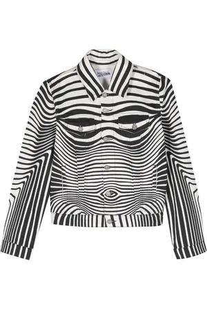 Jean Paul Gaultier Jeansjacke mit Morphing Digital-Print