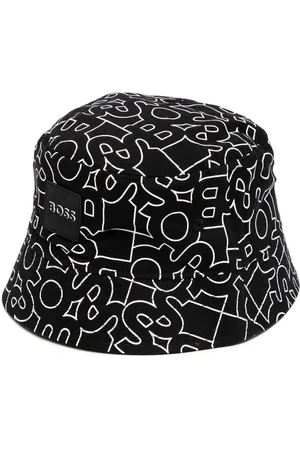 HUGO BOSS Fischerhut mit Buchstaben-Print