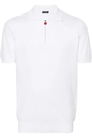 Kiton Fein geripptes Poloshirt