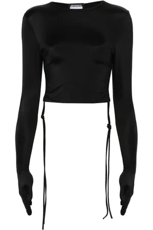 Vetements Cropped-Langarmshirt