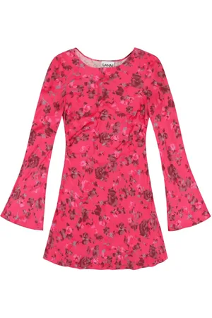 Ganni Kleid mit Blumen-Print