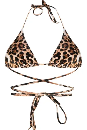 Vetements Bikinioberteil mit Leoparden-Print