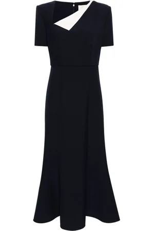 Roland Mouret Maxikleid mit asymmetrischem Ausschnitt