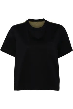 SACAI T-Shirt mit Kontrasteinsätzen