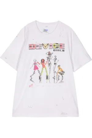 DOUBLET T-Shirt mit Girls & Robots-Print