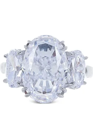 FANTASIA BY DESERIO 14kt Weißgoldring mit ovalem Design