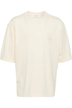 LANEUS T-Shirt mit Logo-Stickerei