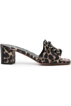 ROBERTO FESTA Basa Mules mit Leoparden-Print 50mm