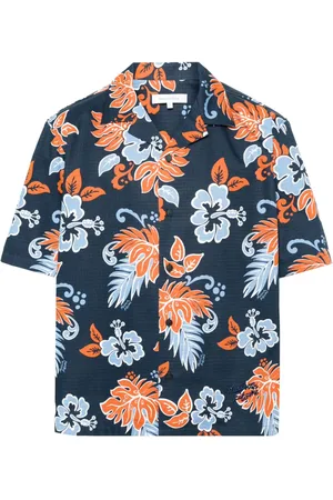 Maison Kitsuné Ripstop-Hemd mit Blumen-Print