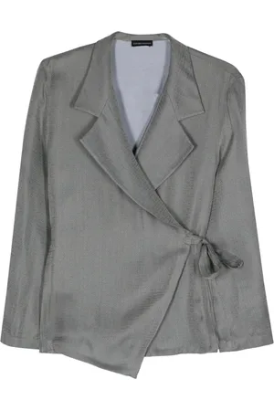 Emporio Armani Wickelblazer mit Jacquardmuster