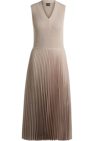 HUGO BOSS Ausgestelltes Midikleid mit Plisseerock