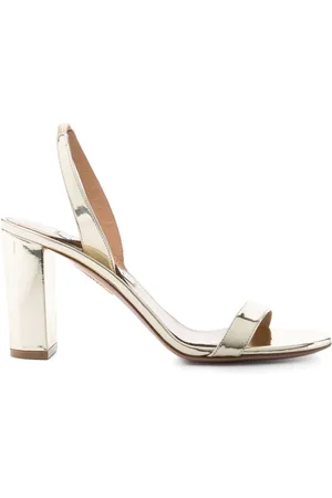Aquazzura So Nude Sandalen im Metallic-Look 85mm