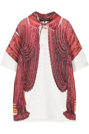 Comme des Garçons Gestricktes Poloshirt mit Print