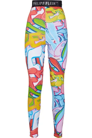 Philipp Plein Leggings mit Graffiti