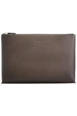 santoni Laptoptasche mit Logo-Prägung