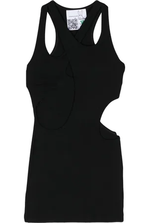 Natasha Zinko Geripptes Minikleid mit Cut-Out