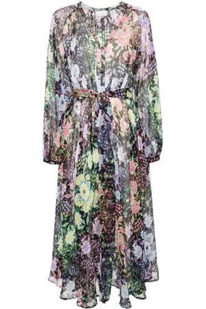 PIERRE-LOUIS MASCIA Maxikleid aus Seide mit Blumen-Print