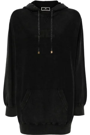Elisabetta Franchi Hoodie-Kleid mit Logo-Stickerei