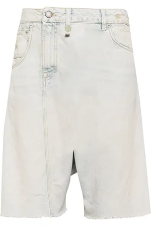 R13 Asymmetrische Twister Jeans-Shorts