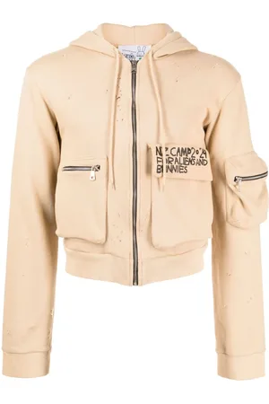 Natasha Zinko Cargotaschen-Hoodie mit Camp-Slogan