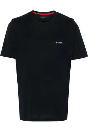 Kiton T-Shirt mit Logo-Stickerei
