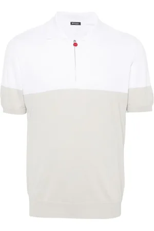 Kiton Fein geripptes Poloshirt