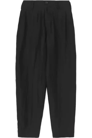 YOHJI YAMAMOTO Tapered-Hose mit Knitteroptik