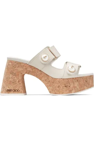Jimmy Choo Fayence Plateau-Sandalen 95mm